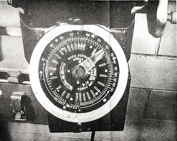 Range finder dials of the periscope 92KA40T/1.99 (Type III) installed on the American submarines Gato and Balao class
