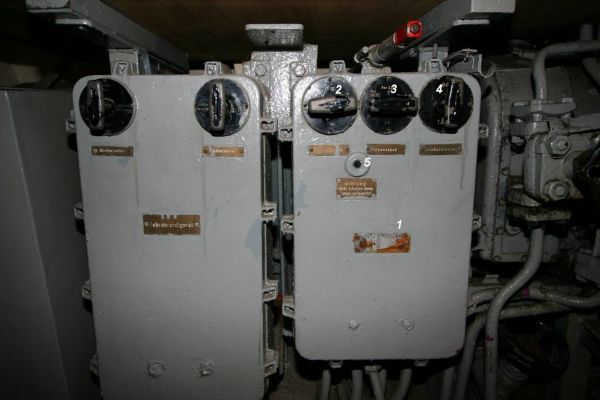 The torpedo firing subsystem control box in U 995’s control room